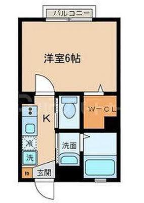 ヒルズ西片町(1K/1階)の間取り写真