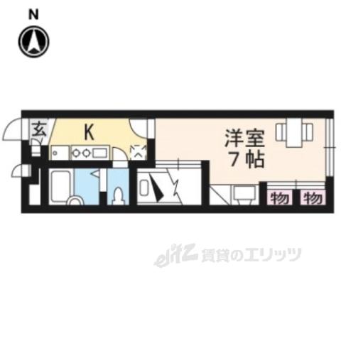 レオパレス八風(1K/2階)の間取り写真