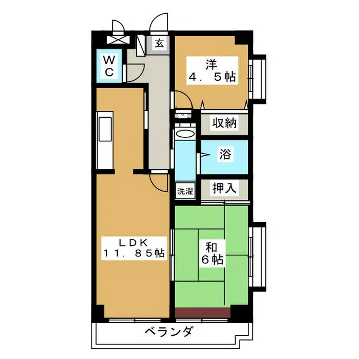 クレスト戸塚 4階階 間取り