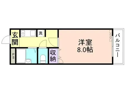 YESTAIN(1K/3階)の間取り写真