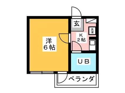 湘南マナーハウス3(1K/2階)の間取り写真