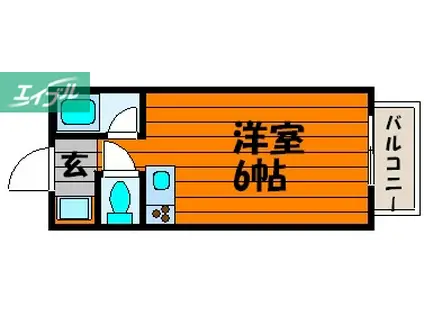 斉藤コーポ(ワンルーム/2階)の間取り写真