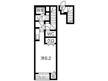 AVANCE(1K/2階)の間取り写真