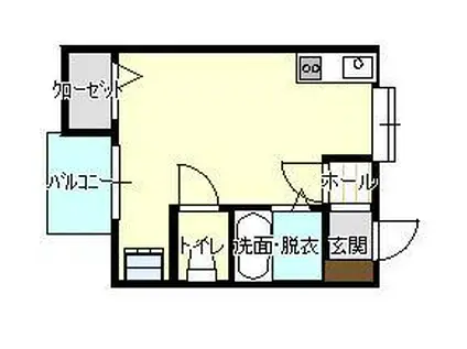 グレイス-M(ワンルーム/3階)の間取り写真