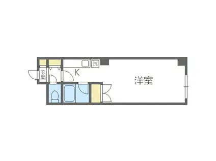 チャイルドパークII(1K/1階)の間取り写真