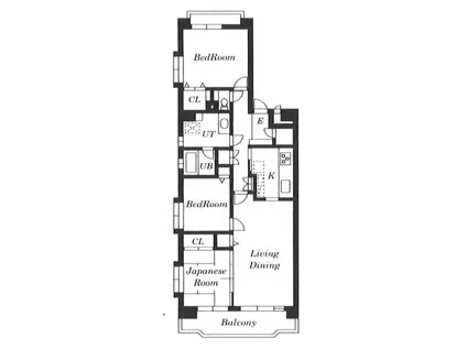 LEO拾八番館(3LDK/3階)の間取り写真