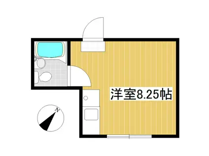 ルミエール常田(ワンルーム/3階)の間取り写真