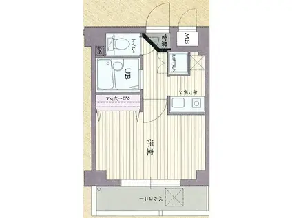 ロアール文京江戸川橋(1K/3階)の間取り写真