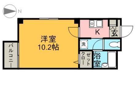 ロイヤルハウス西泉弐番館(1K/2階)の間取り写真