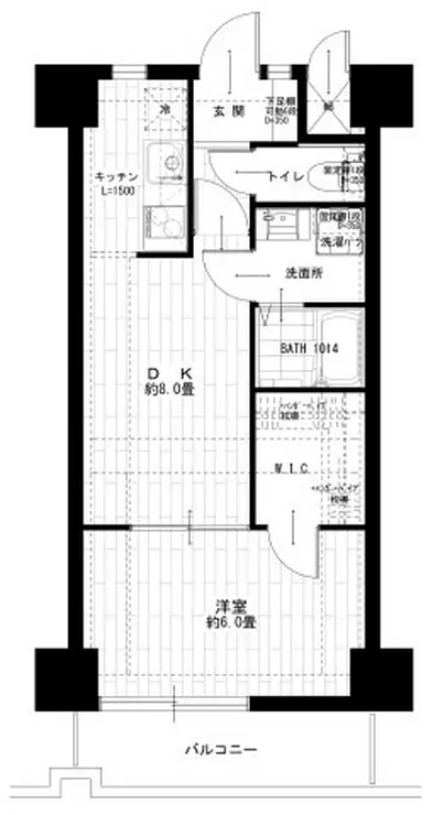 ライオンズマンション伊勢佐木町西第2 6階階 間取り