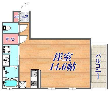 KAISEI神戸北野町(ワンルーム/2階)の間取り写真