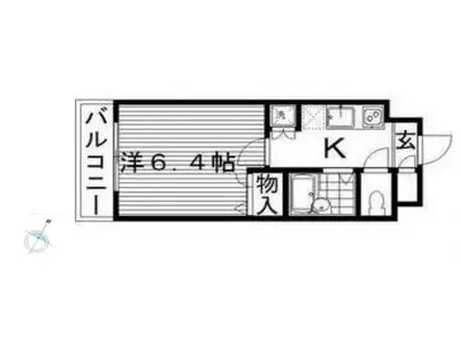 FORTUNA目白(1K/1階)の間取り写真