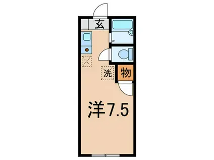 メゾン長塚(ワンルーム/1階)の間取り写真