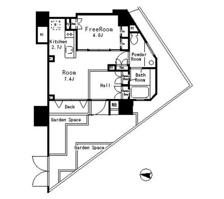 MFPRコート目黒南 1階階 間取り