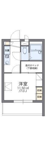 レオパレスボムール(1K/1階)の間取り写真