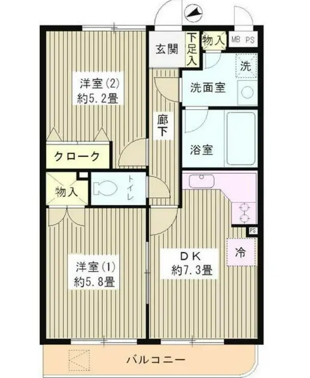 ヴェルドミール白糸台 3階階 間取り