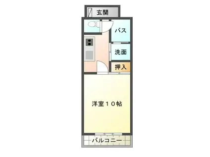 ピュアステ-ジI(1K/1階)の間取り写真
