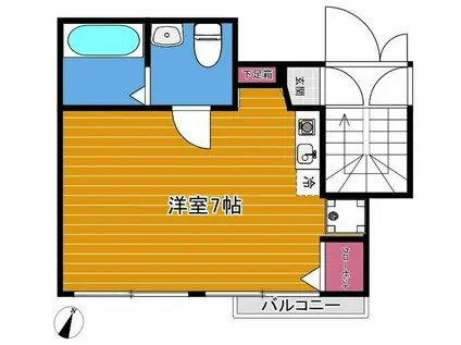 プチビレッジ(ワンルーム/1階)の間取り写真