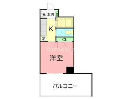 日宝コートヒルズ洋光台IV(1K/2階)の間取り写真