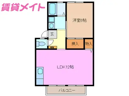 コリーナエスペランサC棟(1LDK/1階)の間取り写真