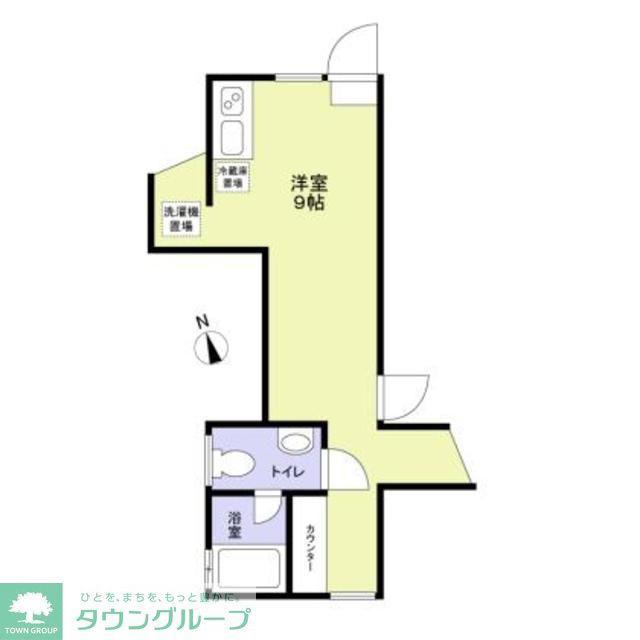 ニシオギソウ(1SDK/1階)の間取り写真