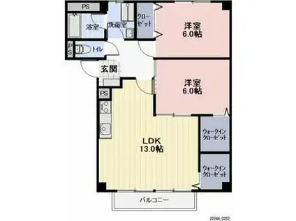 SURPLUSローデアプレイスA(2LDK/2階)の間取り写真