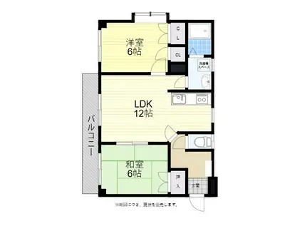 グランドハイム木の上(2LDK/3階)の間取り写真