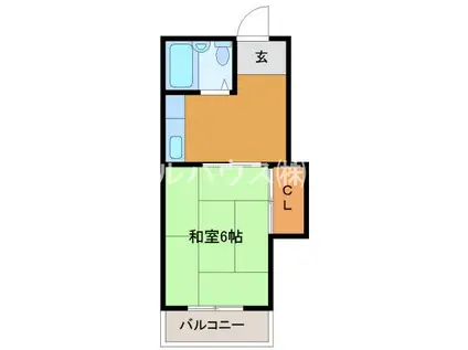 レディースホーム實松(1K/1階)の間取り写真