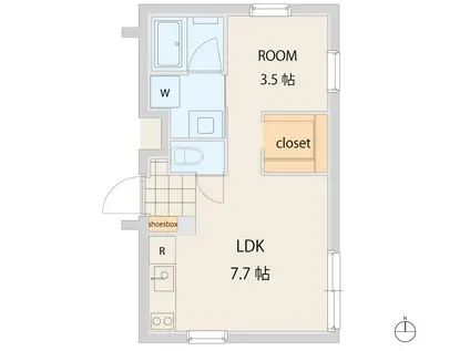 クアードロ中野223(1LDK/2階)の間取り写真