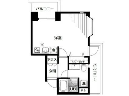 サニープレイス(ワンルーム/1階)の間取り写真