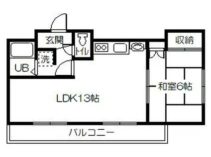 YOYOビル(1LDK/5階)の間取り写真