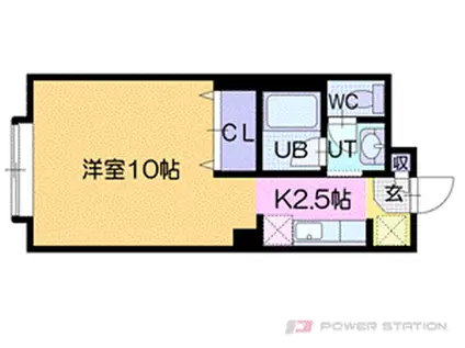 藤井ビルひばりが丘(1K/6階)の間取り写真