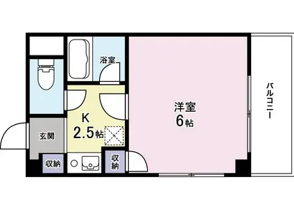 早稲田桜並木AVE(1K/3階)の間取り写真