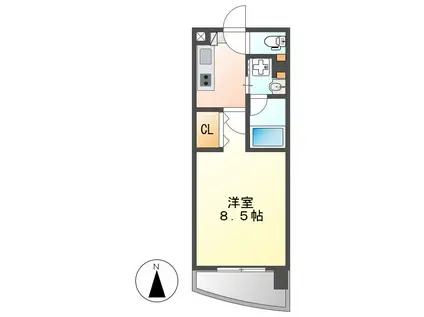 タウンライフ千種(1K/5階)の間取り写真