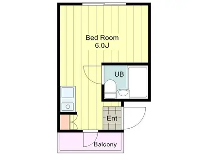 フレグランス八王子(ワンルーム/1階)の間取り写真