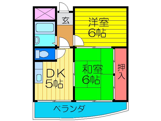 新京阪ビル(2DK/4階)の間取り写真