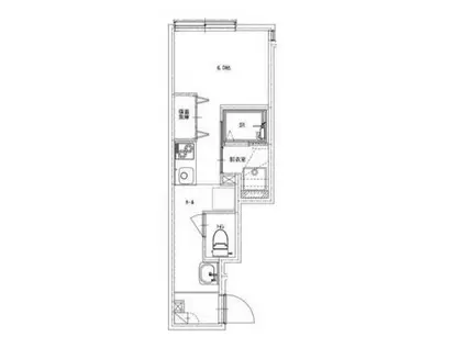 ソルナクレイシア荻窪III(ワンルーム/1階)の間取り写真