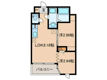 THE GRANDWIN(2LDK/3階)の間取り写真