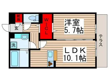 ガーデンハイツ・モッコク(1LDK/1階)の間取り写真