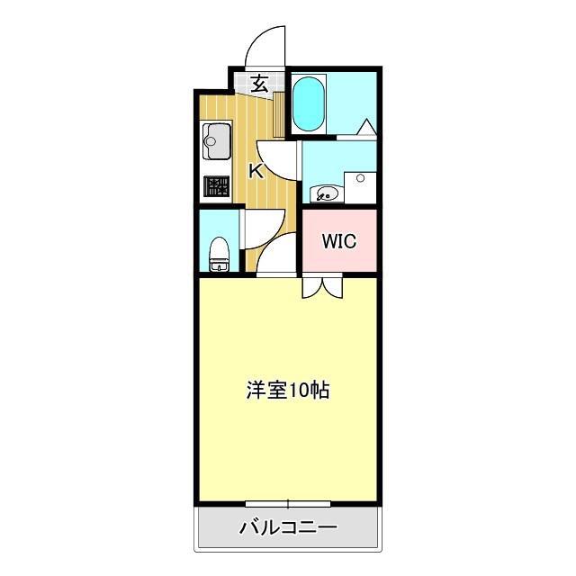 フェリスタ中山(1K/1階)の間取り写真