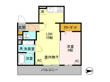 LA PROVENCE (1LDK/3階)の間取り写真