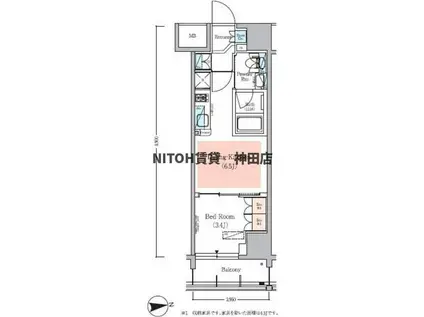 アーバネックス秋葉原イーストIII(1DK/2階)の間取り写真