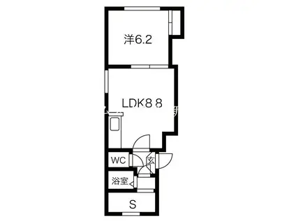 アイアール麻生V(1SLDK/2階)の間取り写真