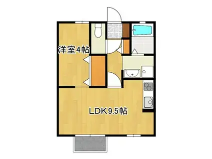 NKファンテーヌ(1LDK/1階)の間取り写真