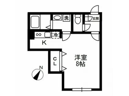 ザ・パーククロス千歳烏山(ワンルーム/3階)の間取り写真