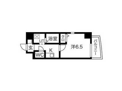 グリーンハイツ白川(1K/2階)の間取り写真