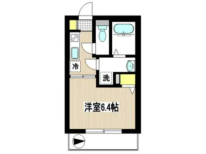 アリノス(1K/2階)の間取り写真