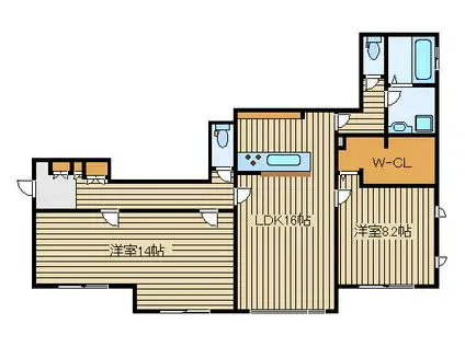カサ モデルナ(2LDK/1階)の間取り写真