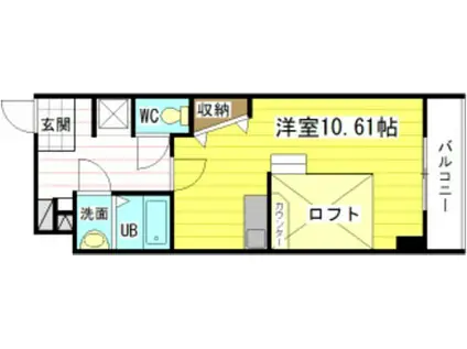 ファミーリエ昭和町(ワンルーム/5階)の間取り写真