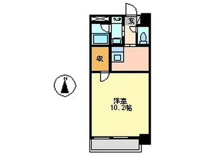 ソフィア八田(1DK/3階)の間取り写真